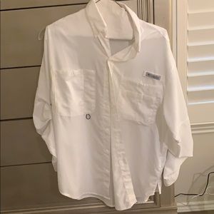 White long sleeve Columbia shirt